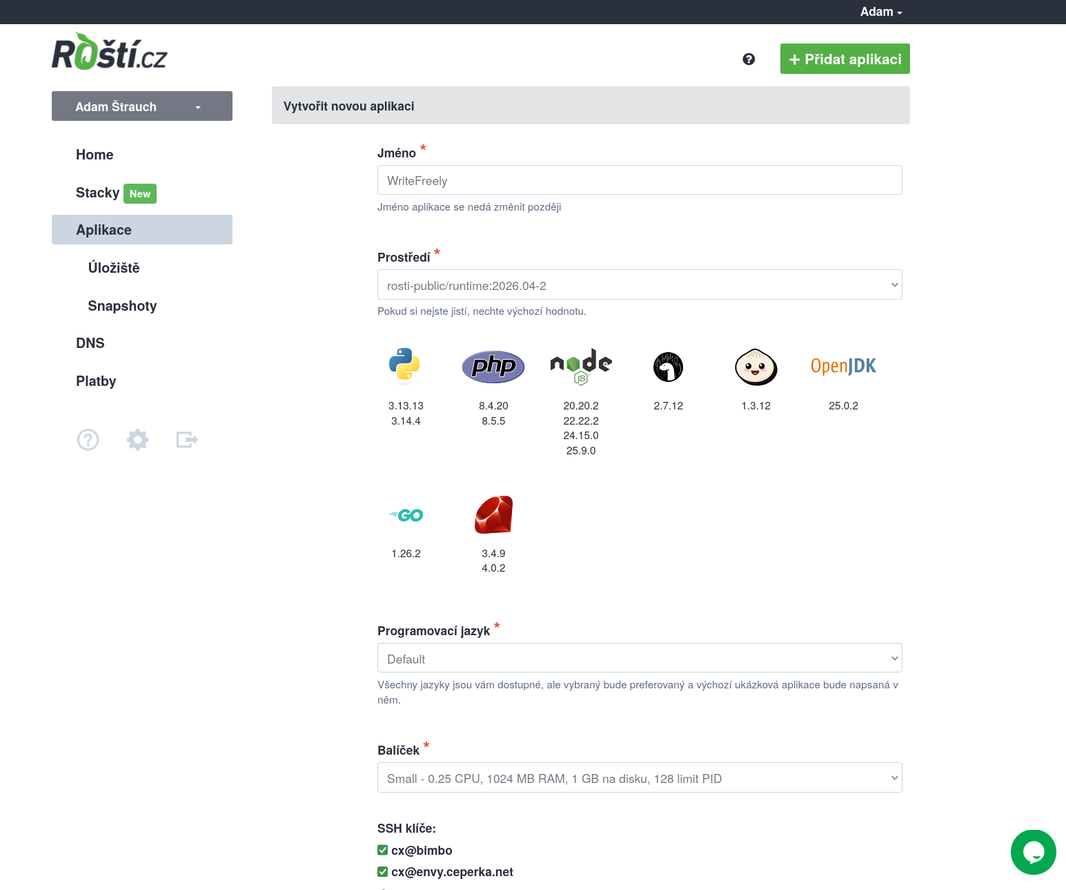 WriteFreely in admin